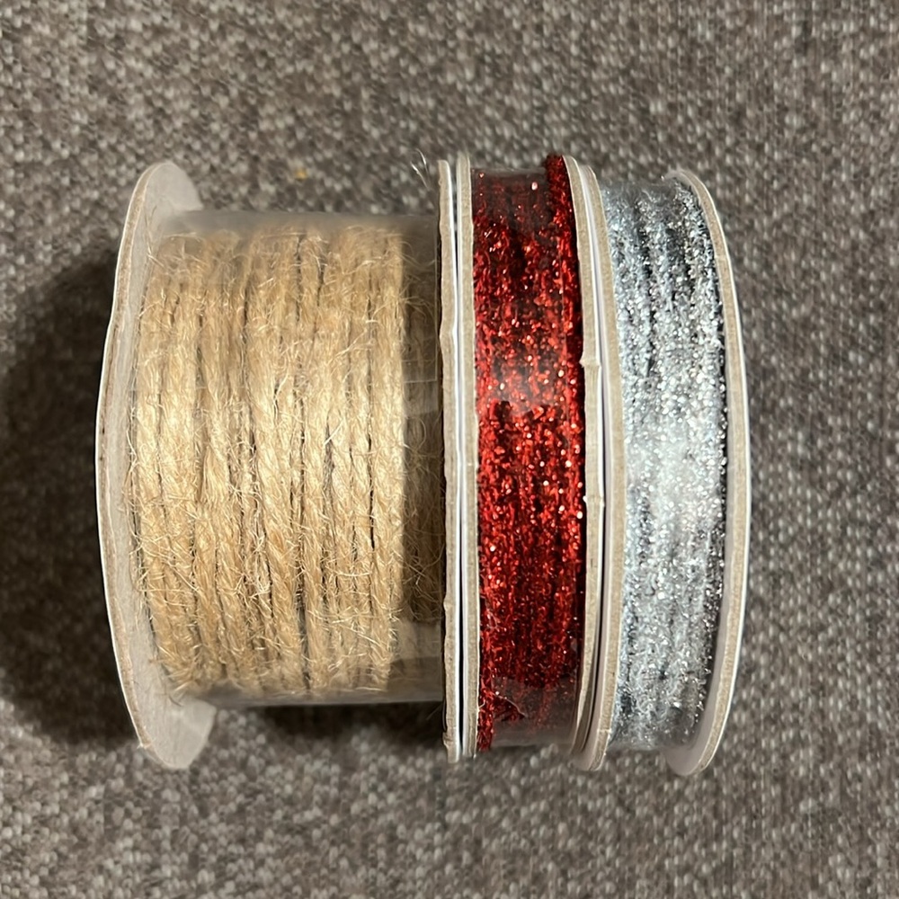 Stampin’ Up! Mini Tinsel Trim & Jute Twine Lot NWT Retired Rare